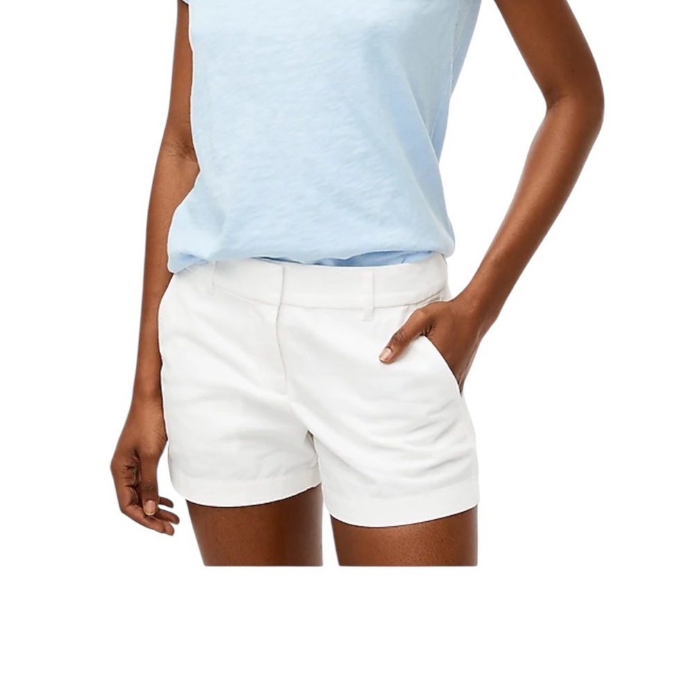 J. Crew White Classic Chino Shorts SZ 14 NWT